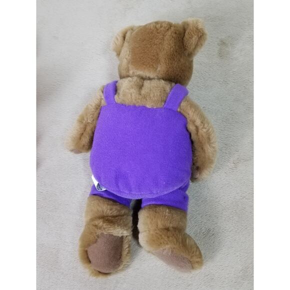 Hallmark Kiss Kiss Teddy Bears Heart Magnetic Nose 10" Stuffed Plush Toys Vtg - Picture 10 of 12